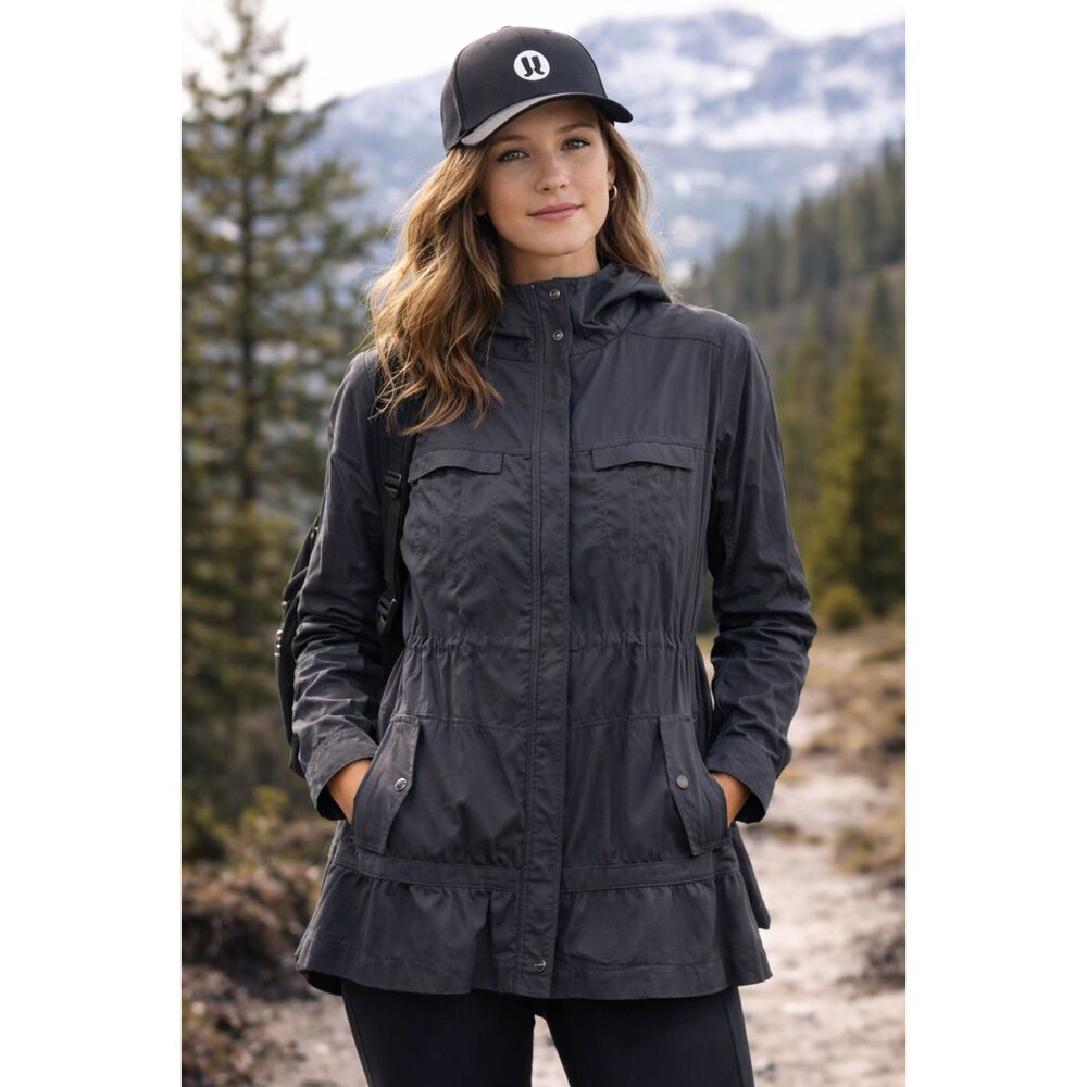 Lululemon Athletica Gray Apres Full Zip Practice Anorak Jacket  Women's Size 6